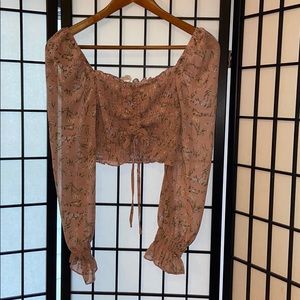 Floral print crop top